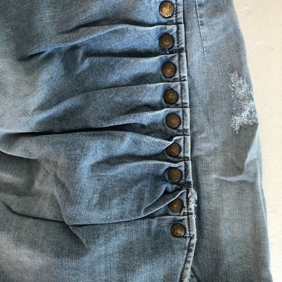 retrofete Willa Skirt Mini Light Blue Stone Denim - Picture 6 of 6